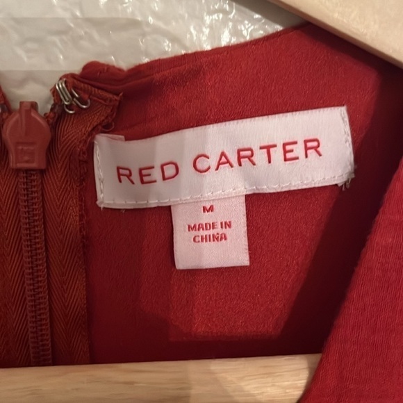 Red Carter Long Sleeve Cut-Out Dress Size M - Picture 4 of 5